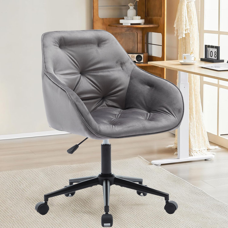 Mercer41 Velvet Vanity Chair Makeup Chair Cute Office Chair Reviews Wayfair